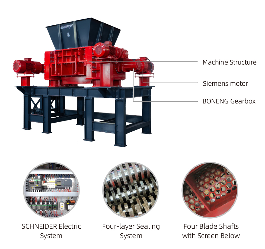 In Stock MSC-E1300 Quad Shaft Shredder 在庫あり MSC-E1300 四軸シュレッダー