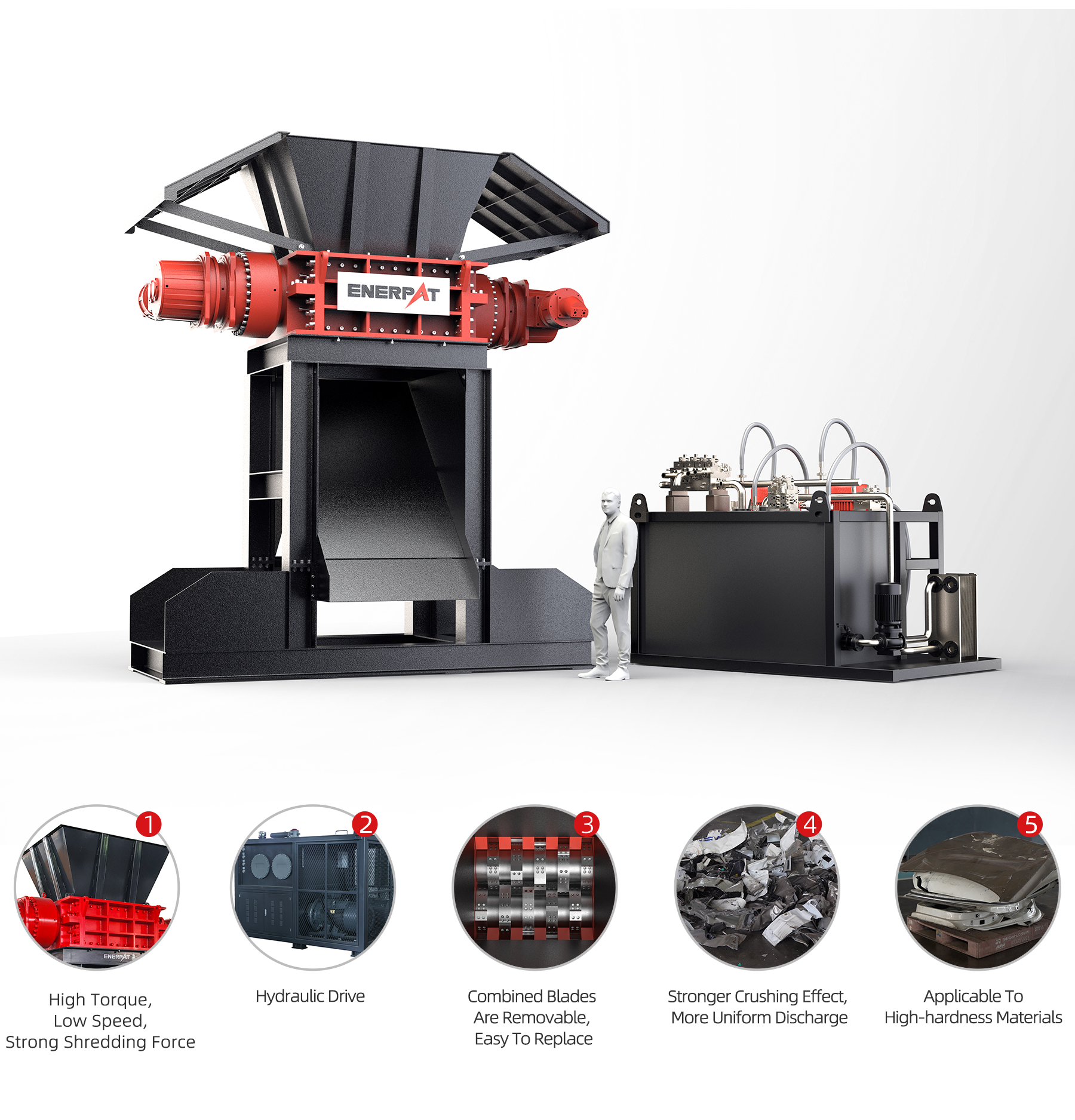 Industrial Steel Shredder 産業用スチールシュレッダー