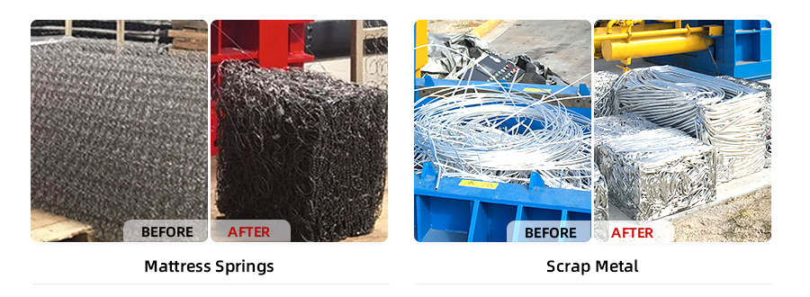 ホッパー式タイヤワイヤーベーラー