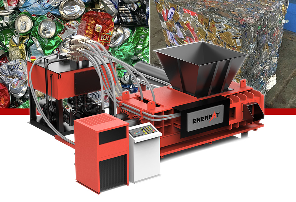 ホッパースタイルのブリキ缶ベーラー