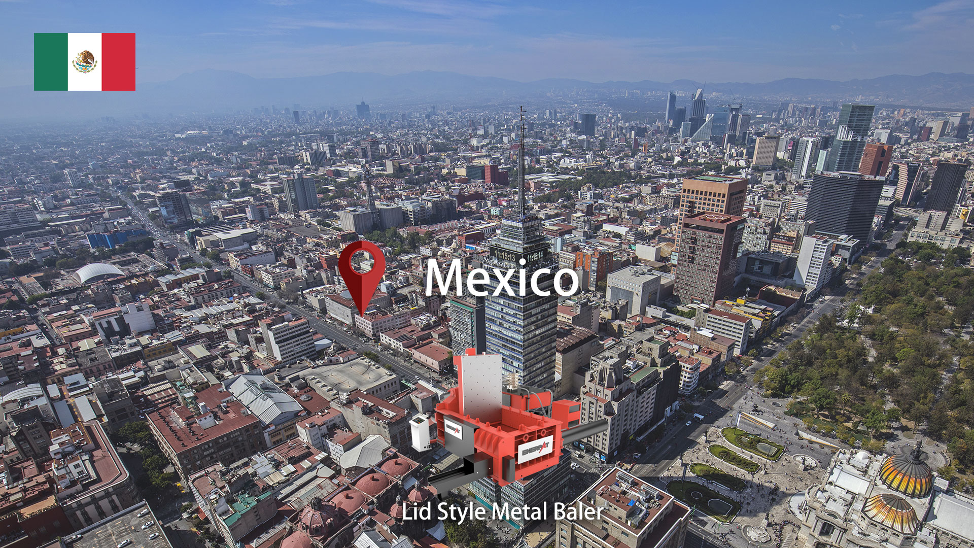 メキシコ：ENERPAT金属スクラッププレス機導入