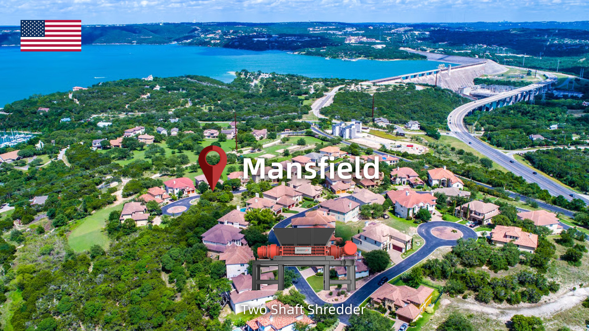 テキサス州マンスフィールド: ENERPAT タイヤシュレッダーを設置