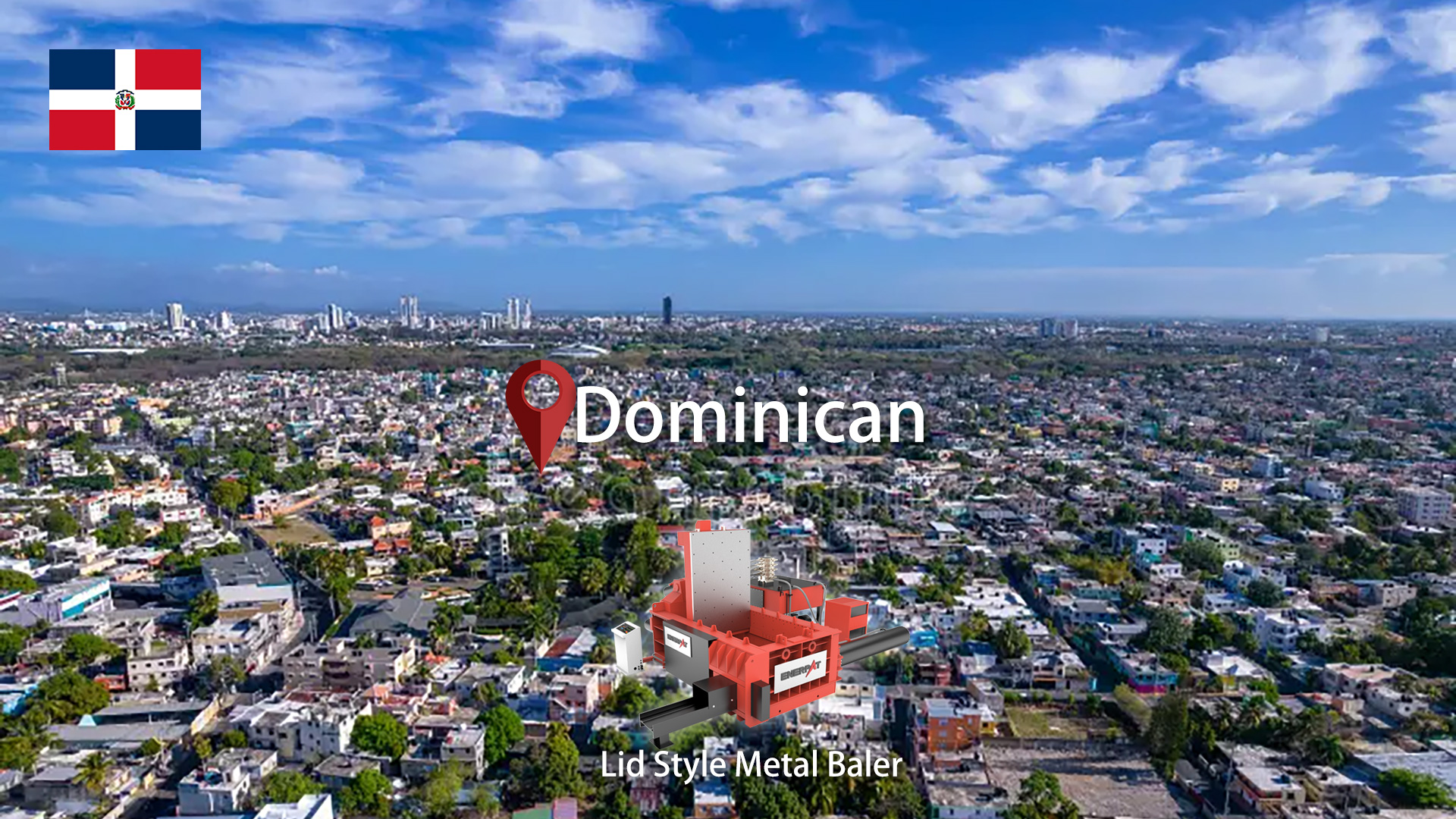 ドミニカ共和国: ENERPAT ドアカバー鉄ベーラー設置