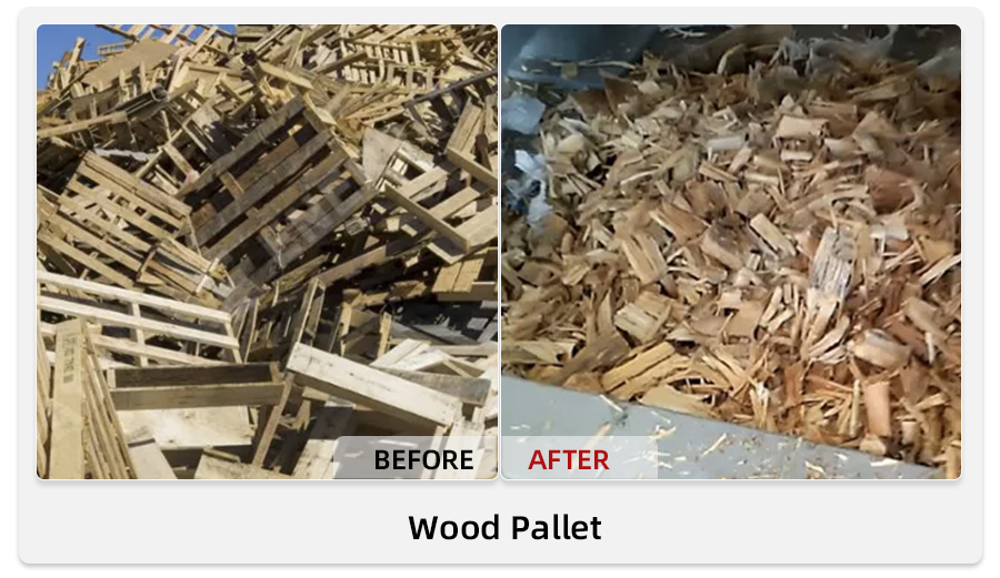 木製パレット用一軸シュレッダー
