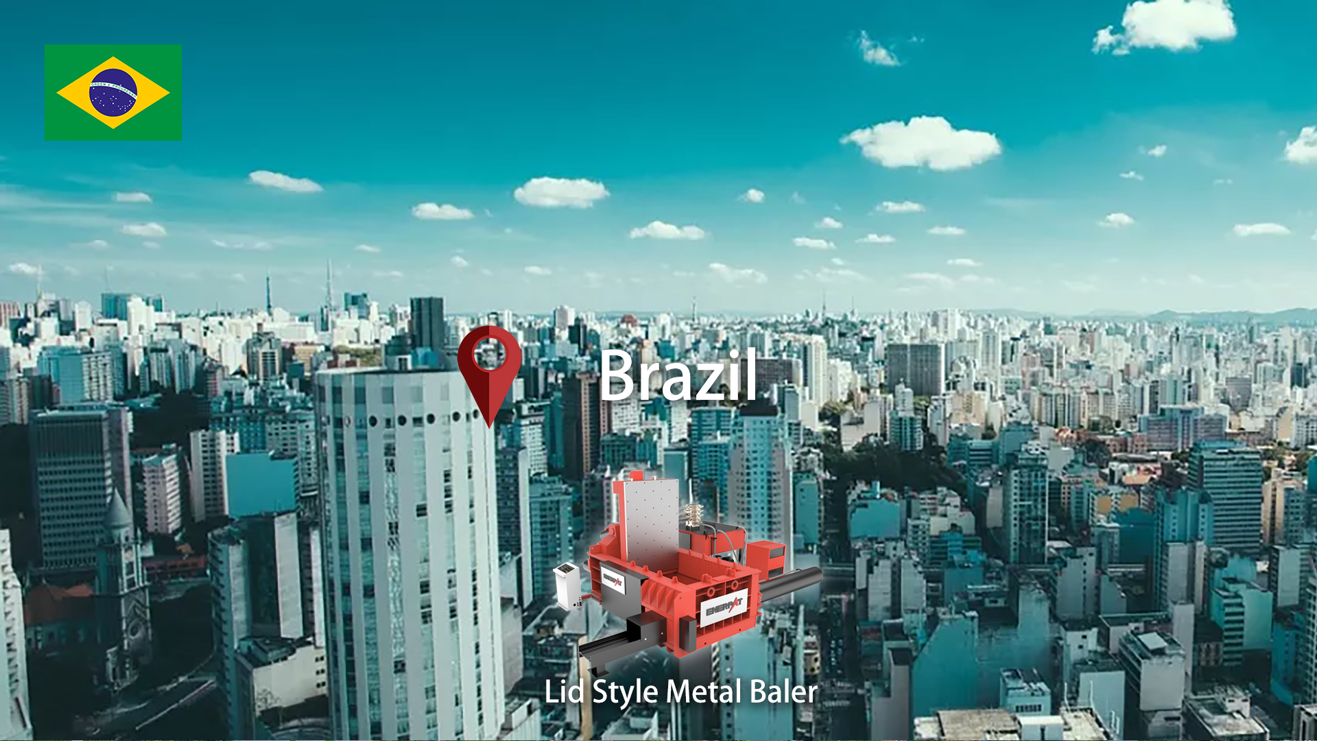 ブラジル：ENERPAT鉄くず用油圧プレス機を導入