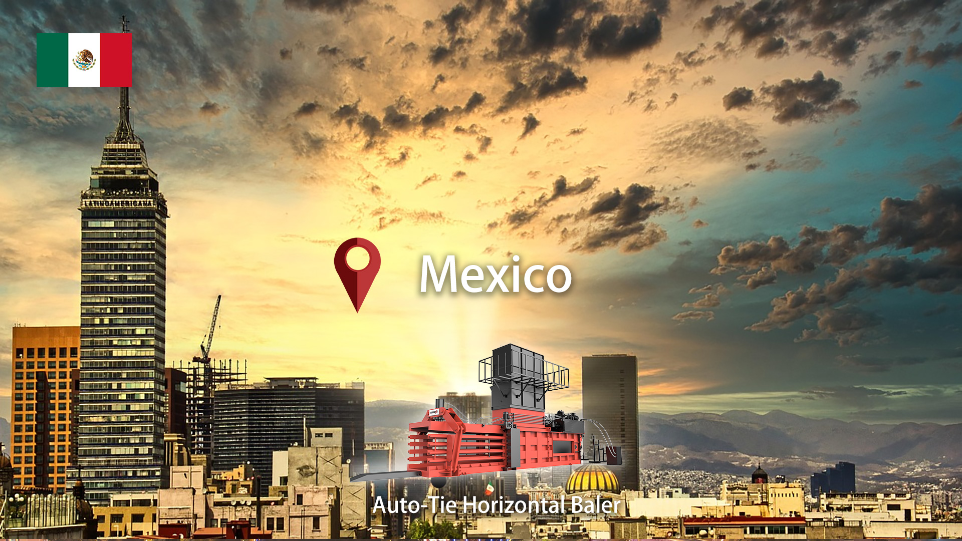 メキシコ：ENERPAT横型ペーパーコンパクター機を導入