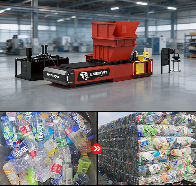 プラスチック用自動ツーラムベーラー
