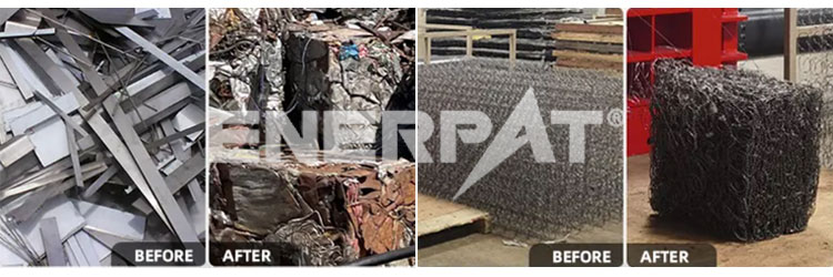 鉄スクラップ梱包プレス