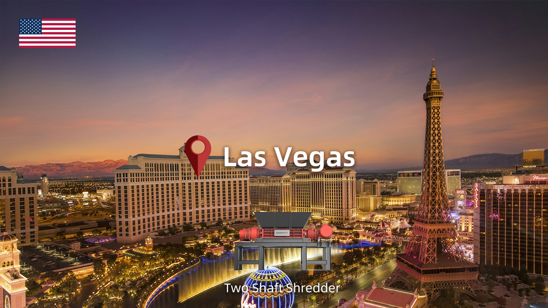 ネバダ州ラスベガス: ENERPAT 繊維シュレッダーを設置