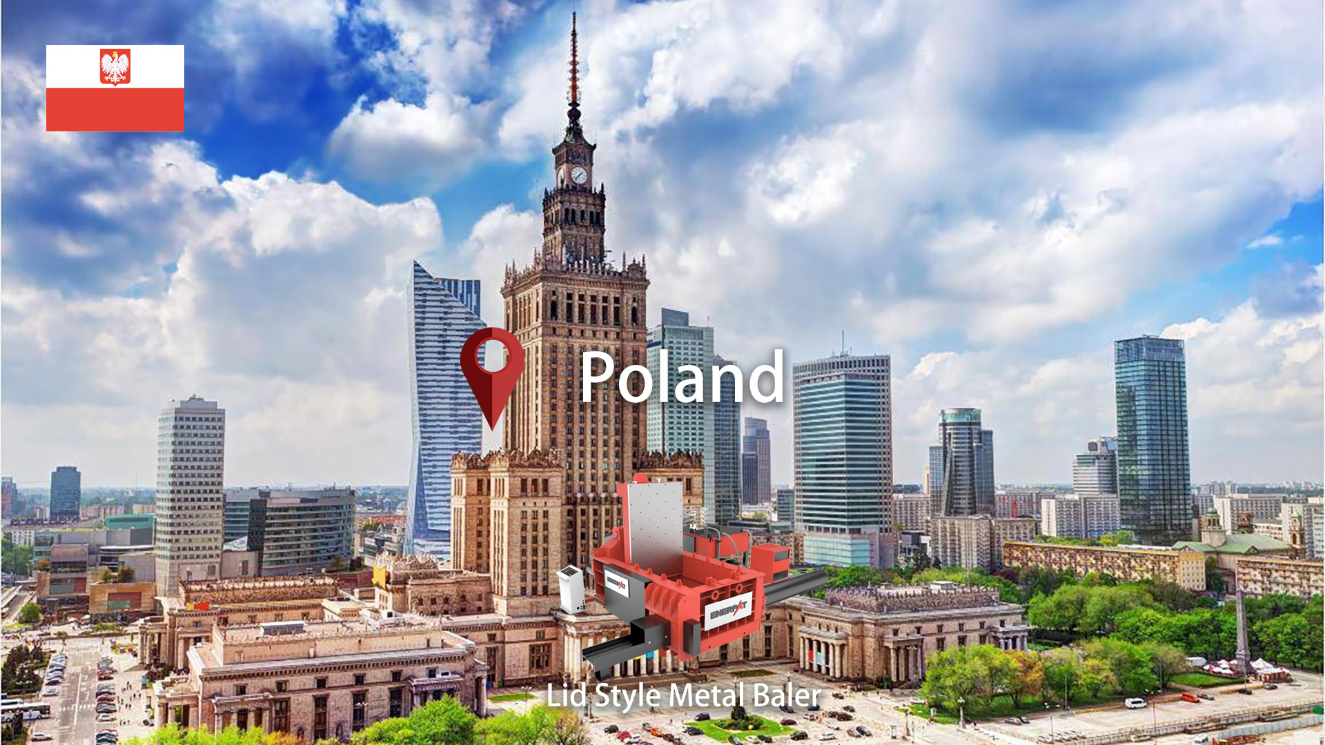 ポーランド：ENERPAT梱包スクラップ金属機械を設置
