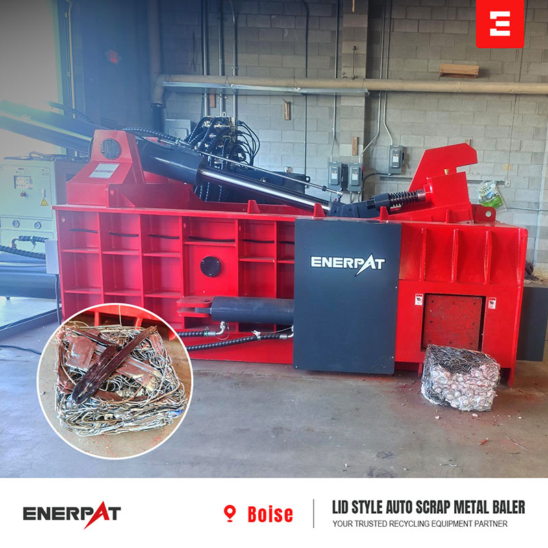 ENERPAT AMB-L2014-250 マットレススプリング用金属油圧ベーラー搭載