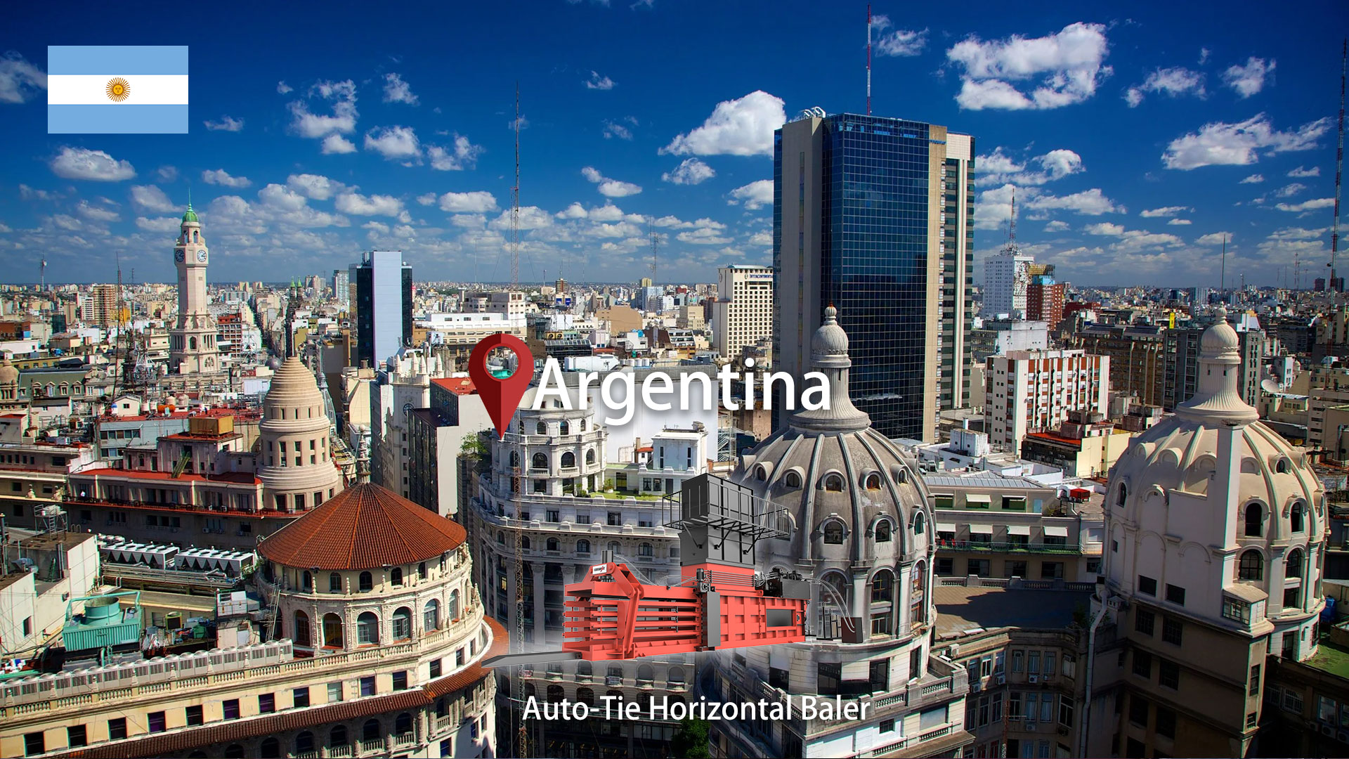 アルゼンチン：ENERPAT Auto-Tie Cardboard Compactor Baler を設置