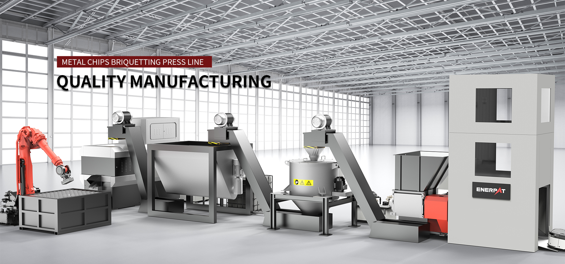 Metal Chips Briquetting Press Line