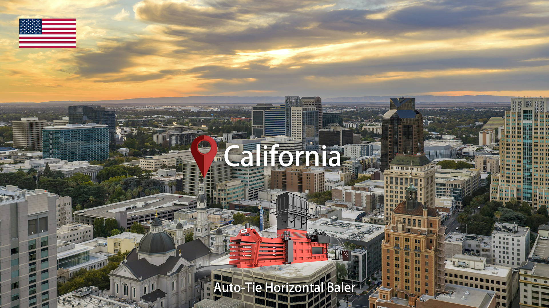 カリフォルニアで水平梱包プレスの需要が高まっているのはなぜですか?