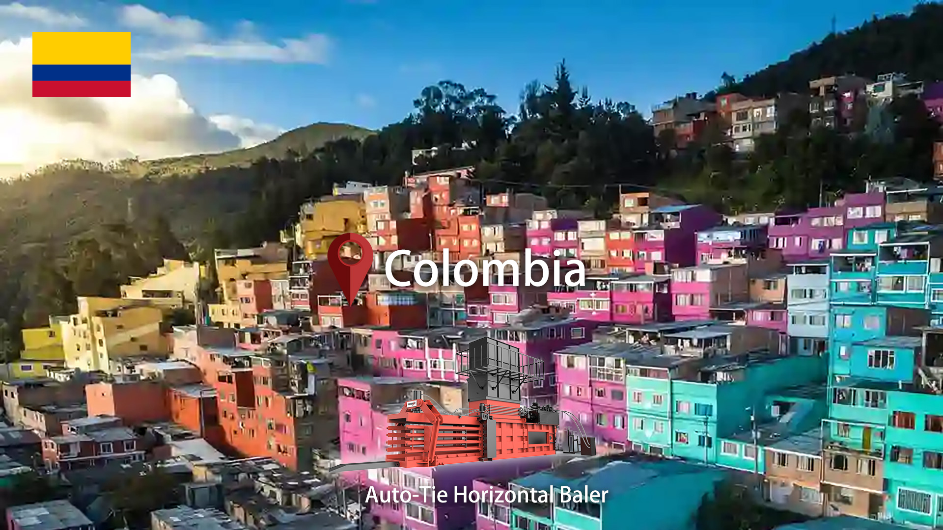 コロンビア：ENERPAT 全自動横型段ボール結束機導入