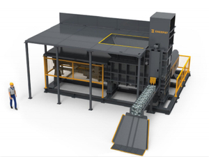 連続スクラップ金属ベーラー