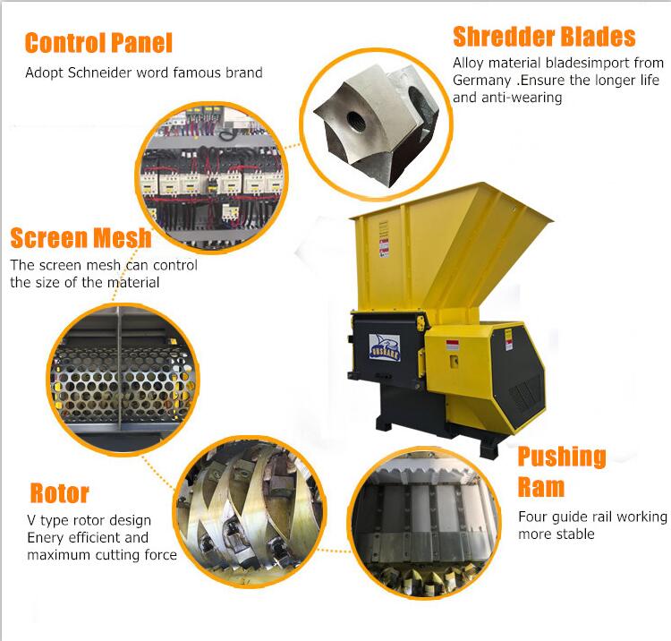 High Quality Commercial Wood Pallet Single Shaft Shredder Machine